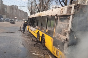 У Києві під час руху зайнявся автобус з пасажирами