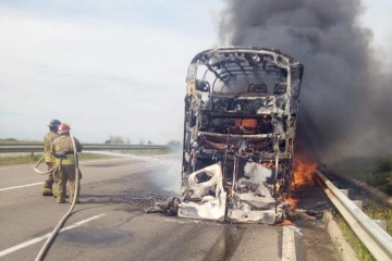 На Одещині вщент згорів автобус