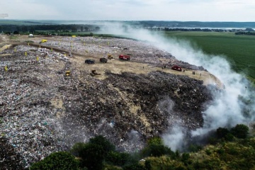 Brand auf Mülldeponie bei Ternopil