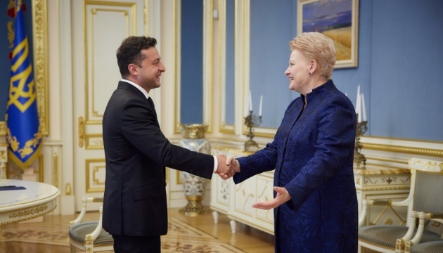 Zelensky meets with Grybauskaite
