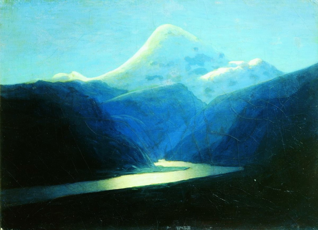 Ельбрус, засніжені вершинич, 1890-1895 рр. 