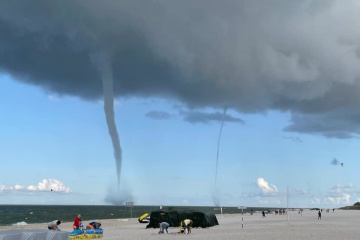 Біля балтійського узбережжя Польщі пройшлися водяні смерчі
