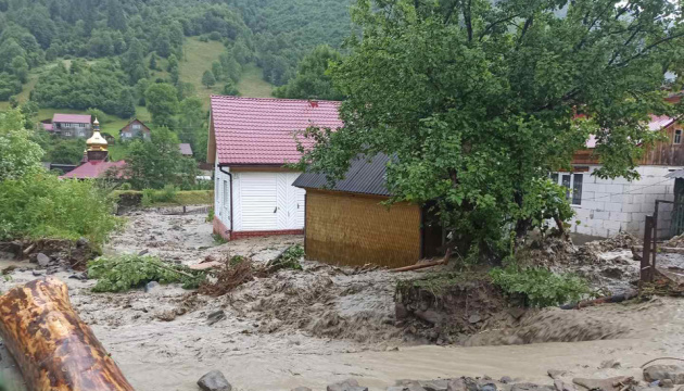 Негода на Рахівщині: у чотирьох селах підтоплені будинки та зруйновані дороги