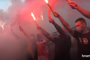 Под посольством Беларуси в Киеве - акция памяти Шишова