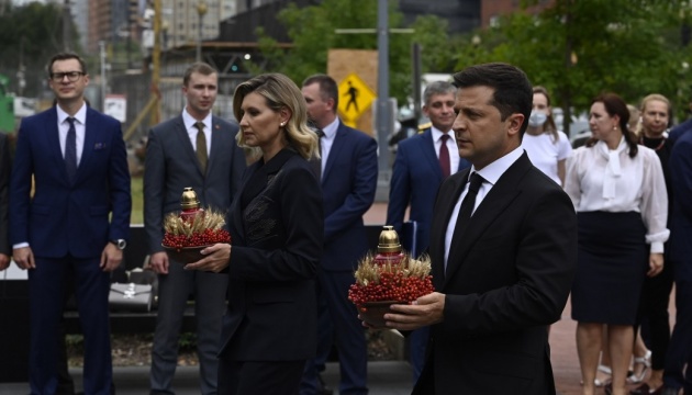 Ukrainian presidential couple honor Holodomor victims in Washington