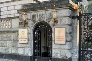 Installation „Russkiy Mir“ vor russischer Botschaft in Berlin