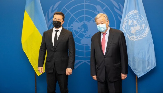 Zelensky mantiene conversaciones con el Secretario General de la ONU y el presidente de la AGNU