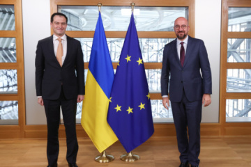 Ukraine's representative to EU presents credentials to European Council president