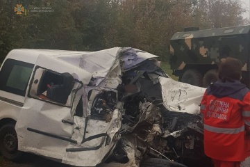 Verkehrsunfall mit einem Lkw in Oblast Lwiw