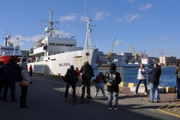 El buque de investigación Belgica llega a Odesa  