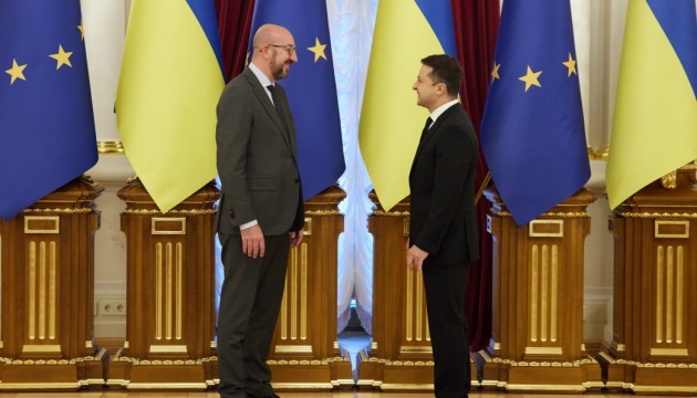Zelensky, Michel discuss support for Ukraine, EU accession criteria