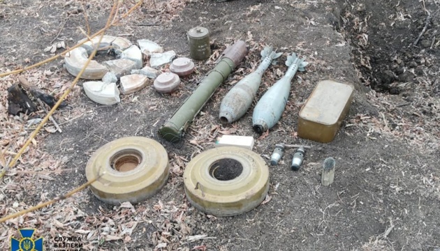 SBU discovers ammo caches set up by enemy saboteurs in east, south of Ukraine