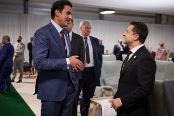El presidente de Ucrania se reúne con el emir de Qatar en Glasgow