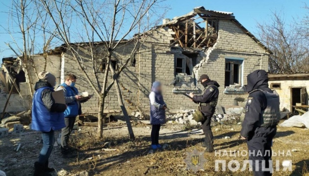 Destroyed and damaged houses: Russian-led forces shell Nevelske