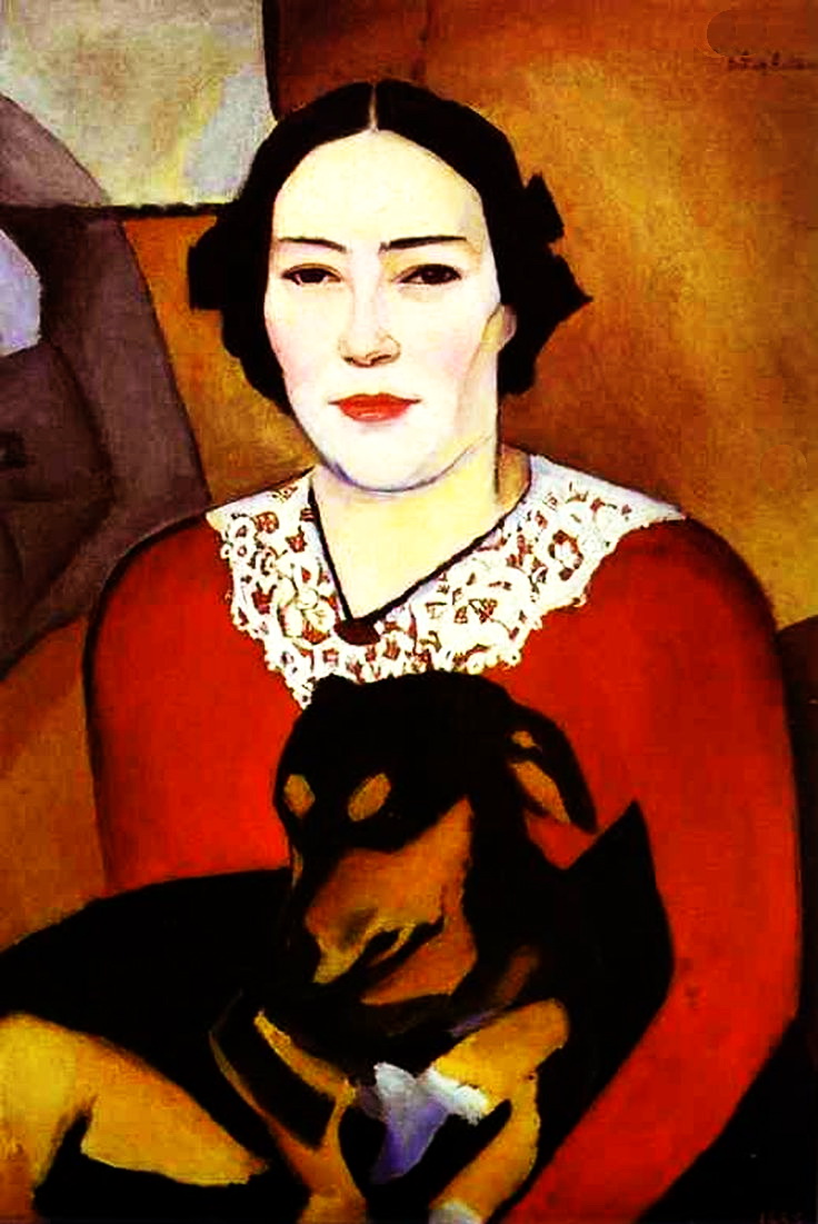 Дама із собачкою, портрет Естер Шварцман, 1911 р.