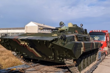 Ukrainian military get upgraded BMP-2 AFVs