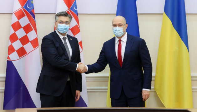 Schmyhal und Plenković besprechen Zusammenarbeit in verschiedenen Bereichen