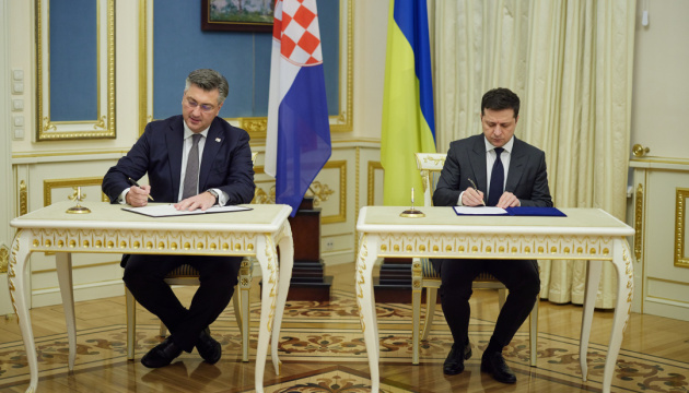 Die Ukraine und Kroatien unterzeichnen Erklärung zur europäischen Perspektive 