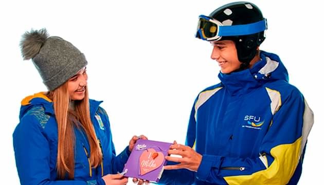 Milka підтримує юніорську збірну України з гірськолижного спорту