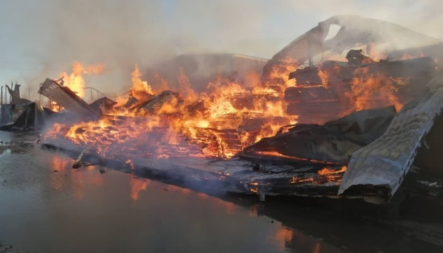 Пожежу на пилорамі під Києвом гасили понад шість годин