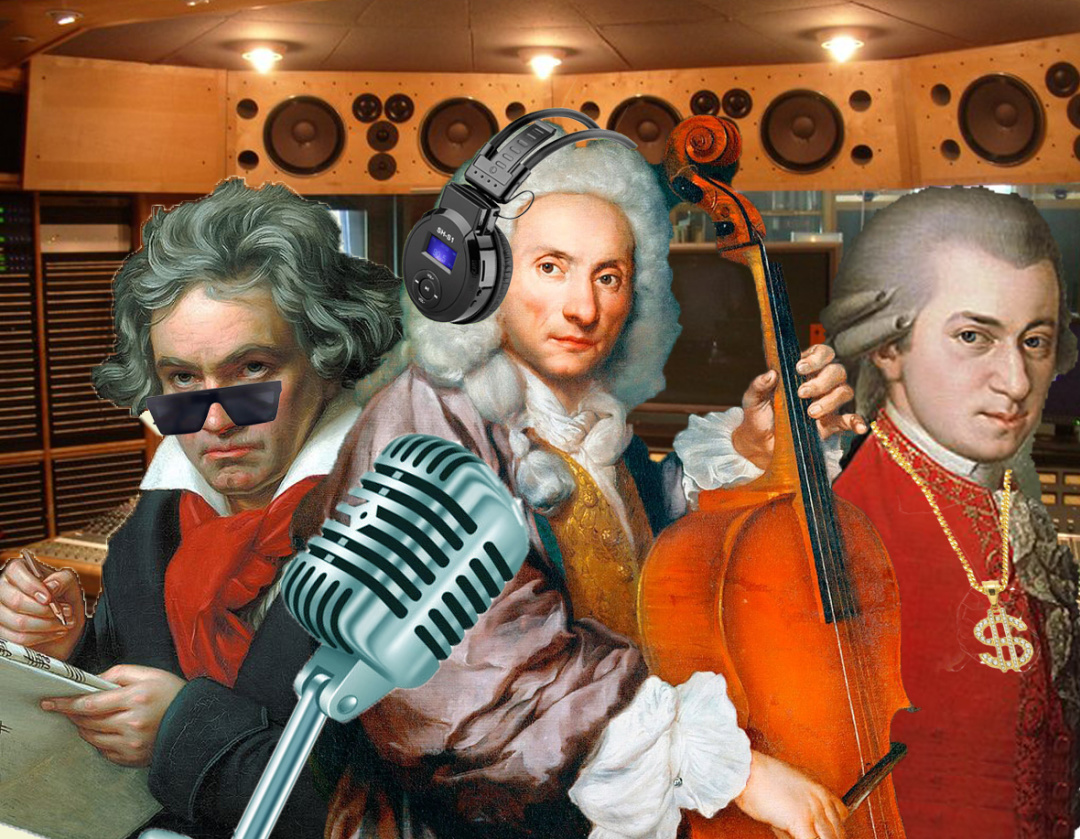 Не впізнали? Зліва направо: Людвиг ван Бетховен, Антоніо Вівальді, Вольфганг Амадей Моцарт. Колаж автора