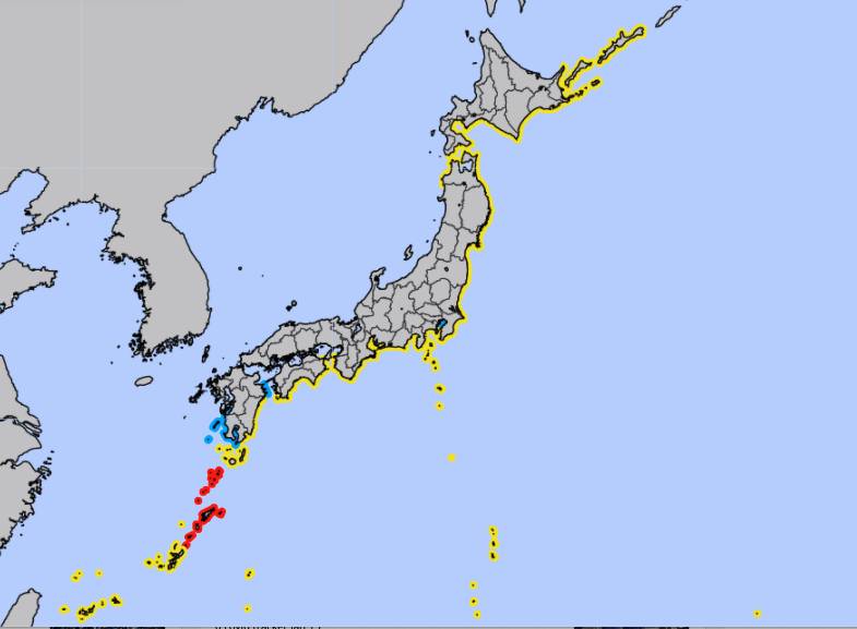 Карта: JAPAN METEOROLOGICAL AGENCY