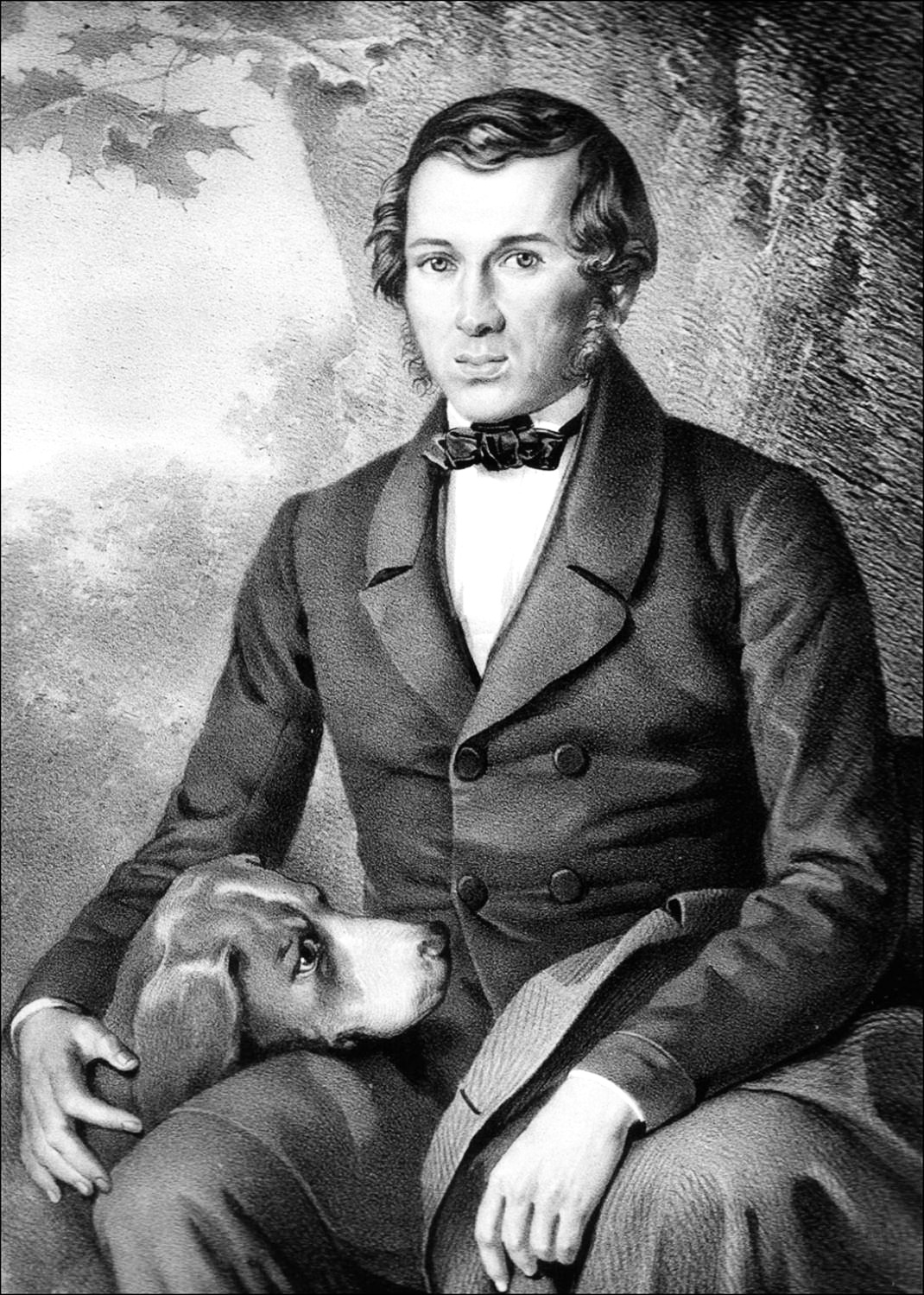 Євген Гребінка, гравюра Аполона Мокрицького, 1840 р. А