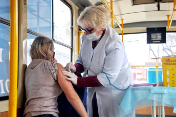 In Ukraine mehr als 15 Millionen mindestens einmal gegen Covid-19 geimpft