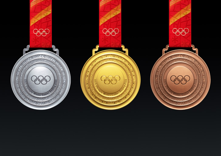 Золота, срібна та бронзова медалі Зимових Олімпійських ігор 2022 року в Пекіні, лицьова сторона