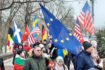 La marche internationale de l'unité en soutien à l'Ukraine a eu lieu à Kyiv