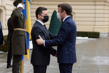 Macron przybył na Ukrainę