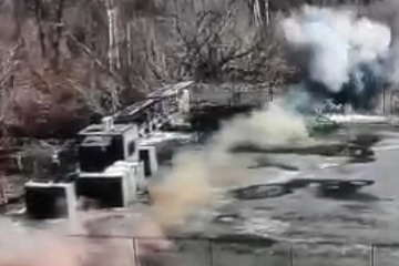 Enemy shell hits gas station in Shchastia