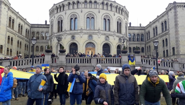 У Норвегії діаспора влаштувала масштабні акції на підтримку України