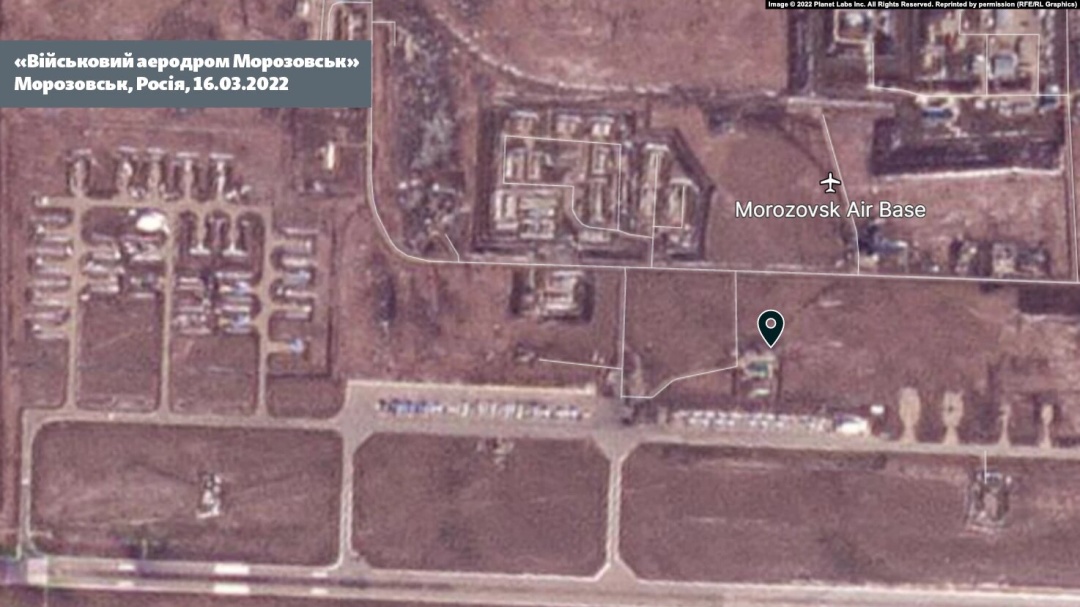 «Військовий аеродром Морозовськ», Морозовськ, Росія, 16 березня 2022 року