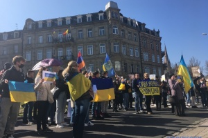 На акції у Страсбурзі вимагали від Росії зупинити війну проти України