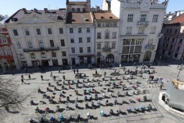 Lviv square sees 109 empty prams in installation to commemorate children killed by Russian invaders