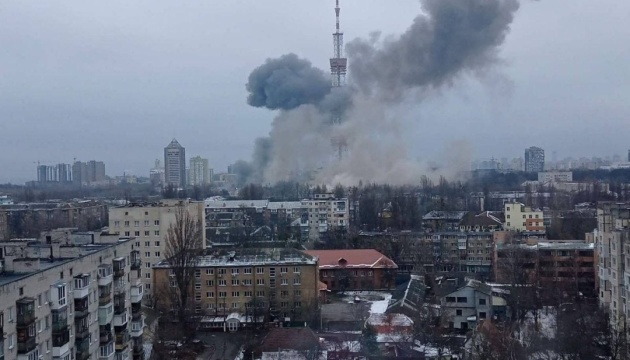 Russians hit Kyiv TV tower, channels won't work for some time