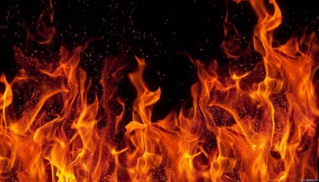 Huge fire caused by shelling in Kharkiv