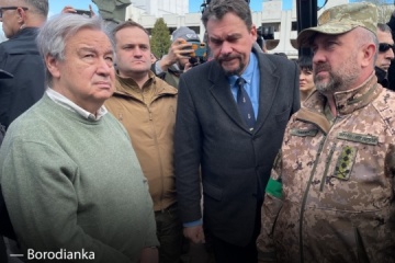 UN-Generalsekretär Guterres besucht Borodjanka