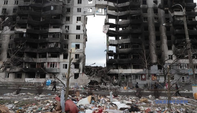 Zerstörte Borodjanka: So sieht Siedlung nach russischen Bombardements vor