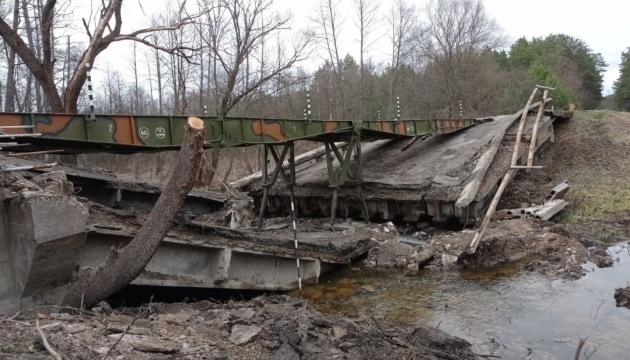 На Чернігівщині будують переправи на місцях зруйнованих мостів