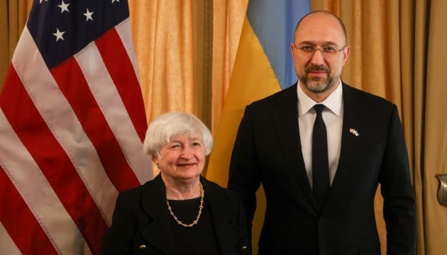 PM Shmyhal, U.S. Treasury Secretary discuss weapons, finances, sanctions 