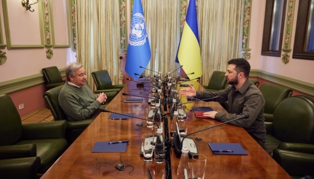 Zełenski spotkał się z sekretarzem generalnym ONZ