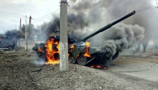 Ukraine’s Armed Forces eliminate 36 invaders, 3 tanks, Grad launcher in south