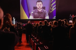 Zełenski przemawiał na ceremonii otwarcia Festiwalu Filmowego w Cannes