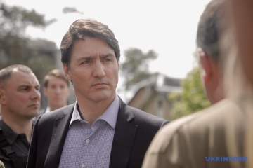 Kanadas Premierminister Trudeau besucht Irpin