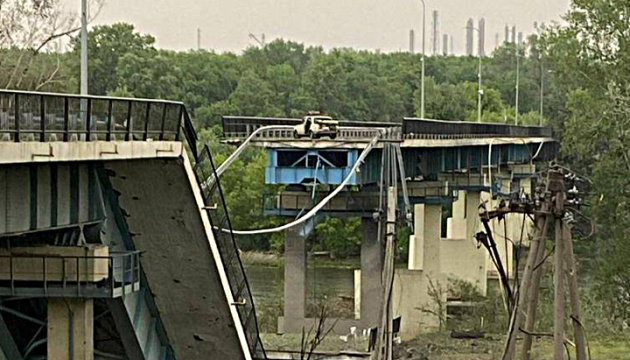 Brücke zwischen Siwerodonezk und Lyssytschansk durch Eindringlinge erneut zerstört
