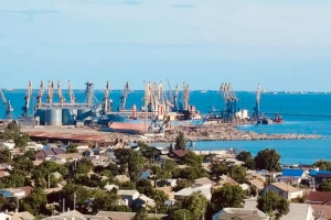 Ship recently docked in occupied Berdiansk’s port believed to try to take out stolen Ukrainian grain