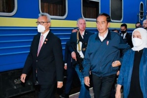 Präsident Indonesiens Widodo in Kyjiw eingetroffen