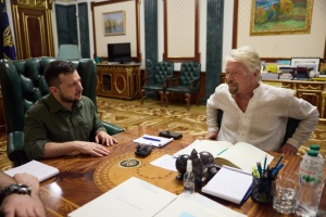 Zelensky, Branson discuss maintaining world's attention to war in Ukraine